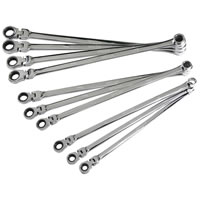 10 Pc. Metric Ratcheting Flexible Head Extra Long Wrench Set
